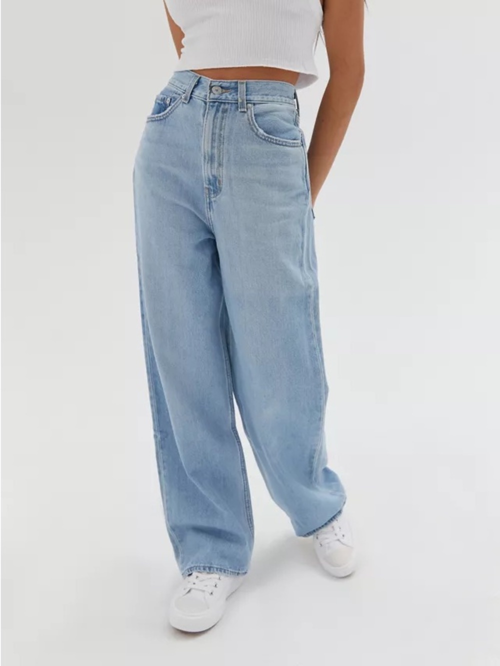 Levi's High Loose High Waisted Wide Leg Jeans Light Wash Size 30